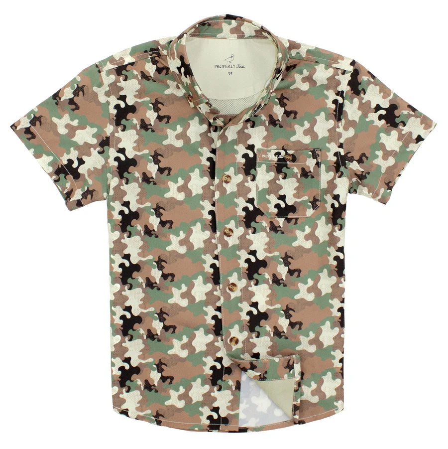Boys Sportsman Field Shirt Delta Woodland Camo