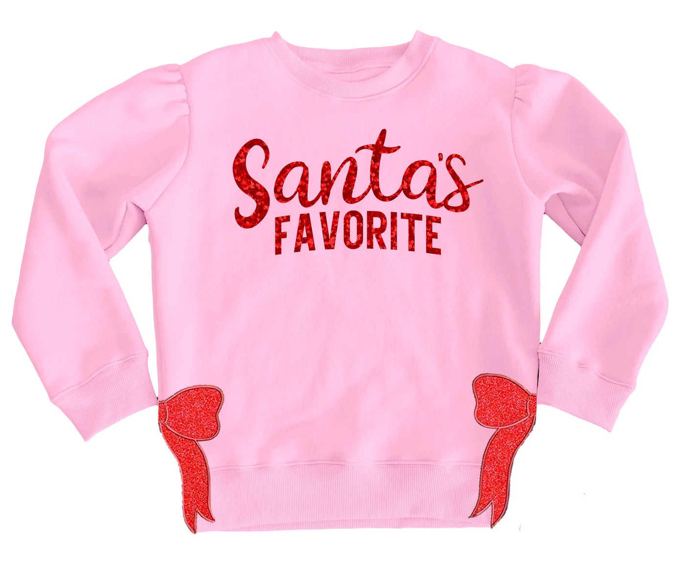 Santa's Favorite in Sequin on Pink Holly