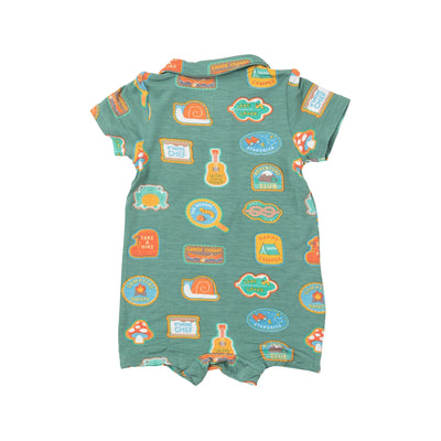 ANGEL DEAR CAMP PATCHES POLO SHORTIE