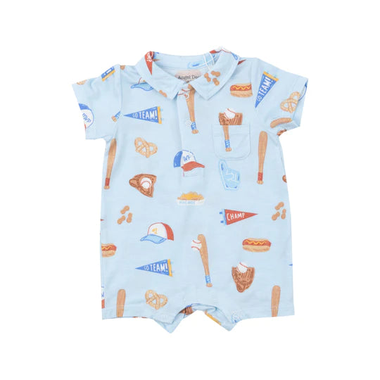 ANGEL DEAR BASEBALL POLO SHORTIE