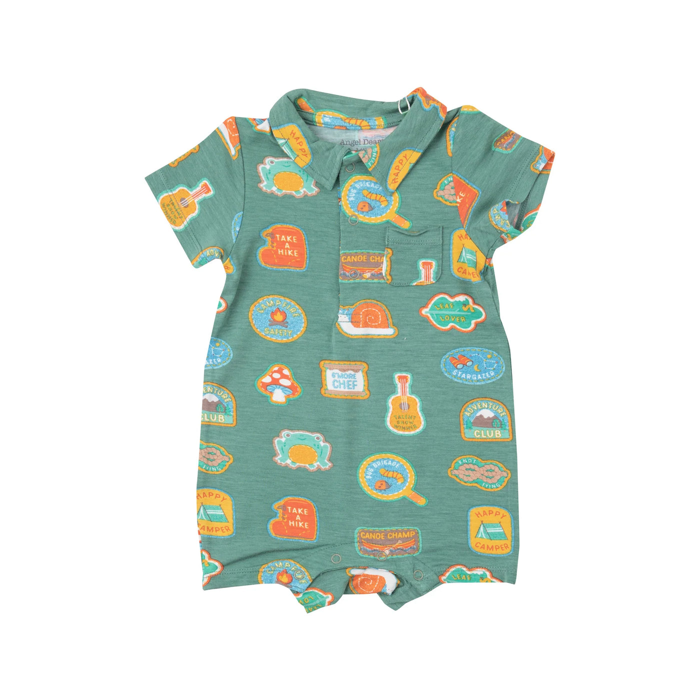 ANGEL DEAR CAMP PATCHES POLO SHORTIE