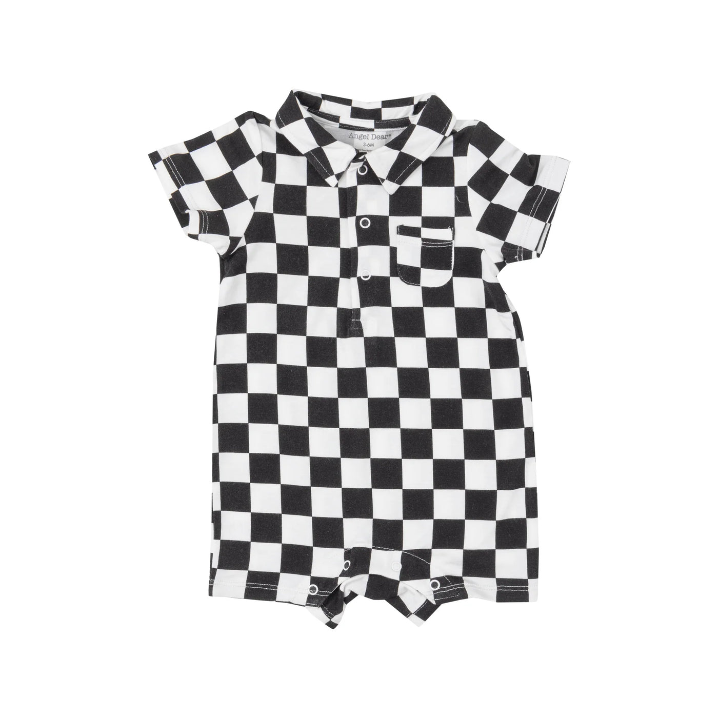 ANGEL DEAR CHECKERBOARD POLO SHORTIE