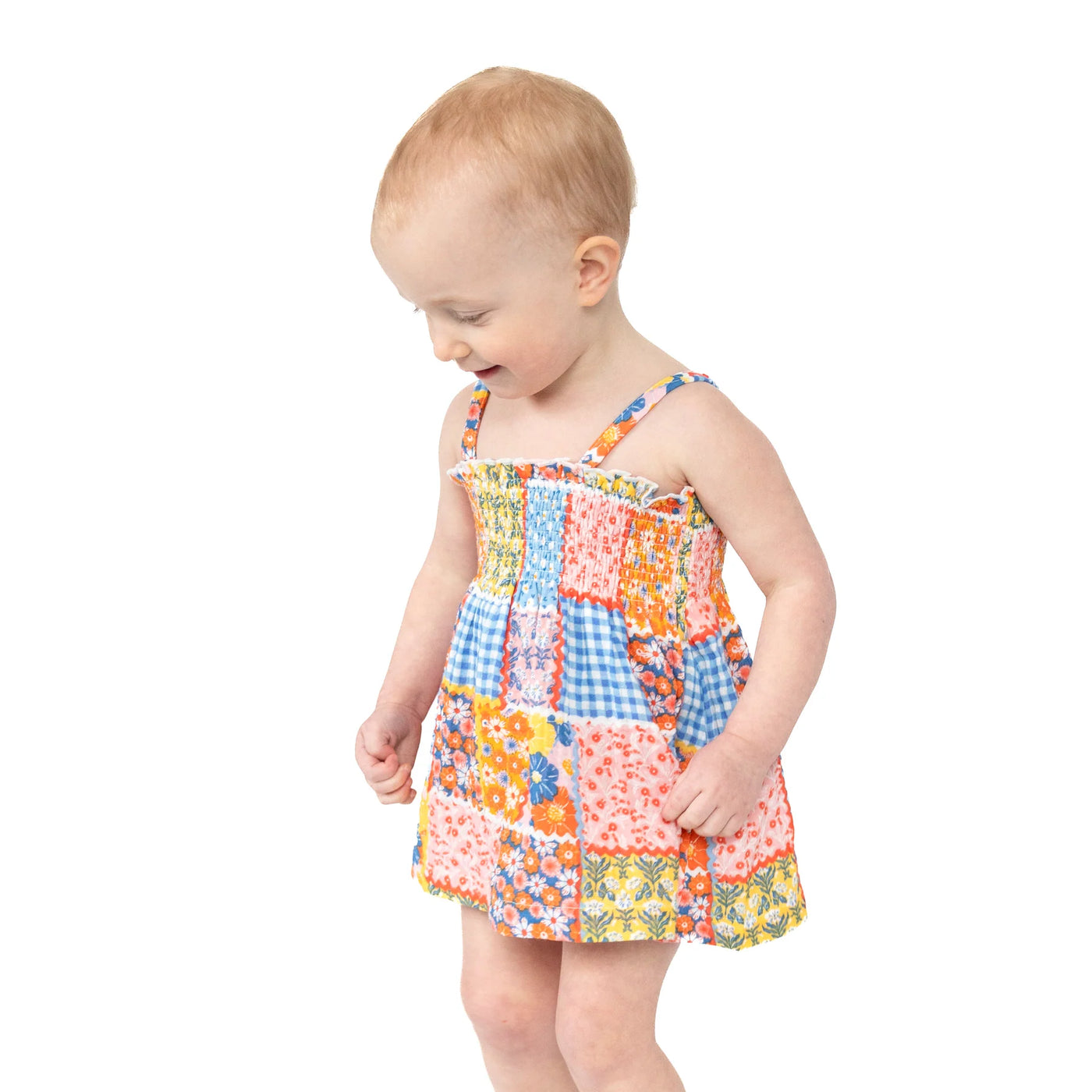 Ric Rac Patchwork Smocked Top & Bloomer