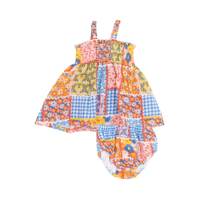 Ric Rac Patchwork Smocked Top & Bloomer