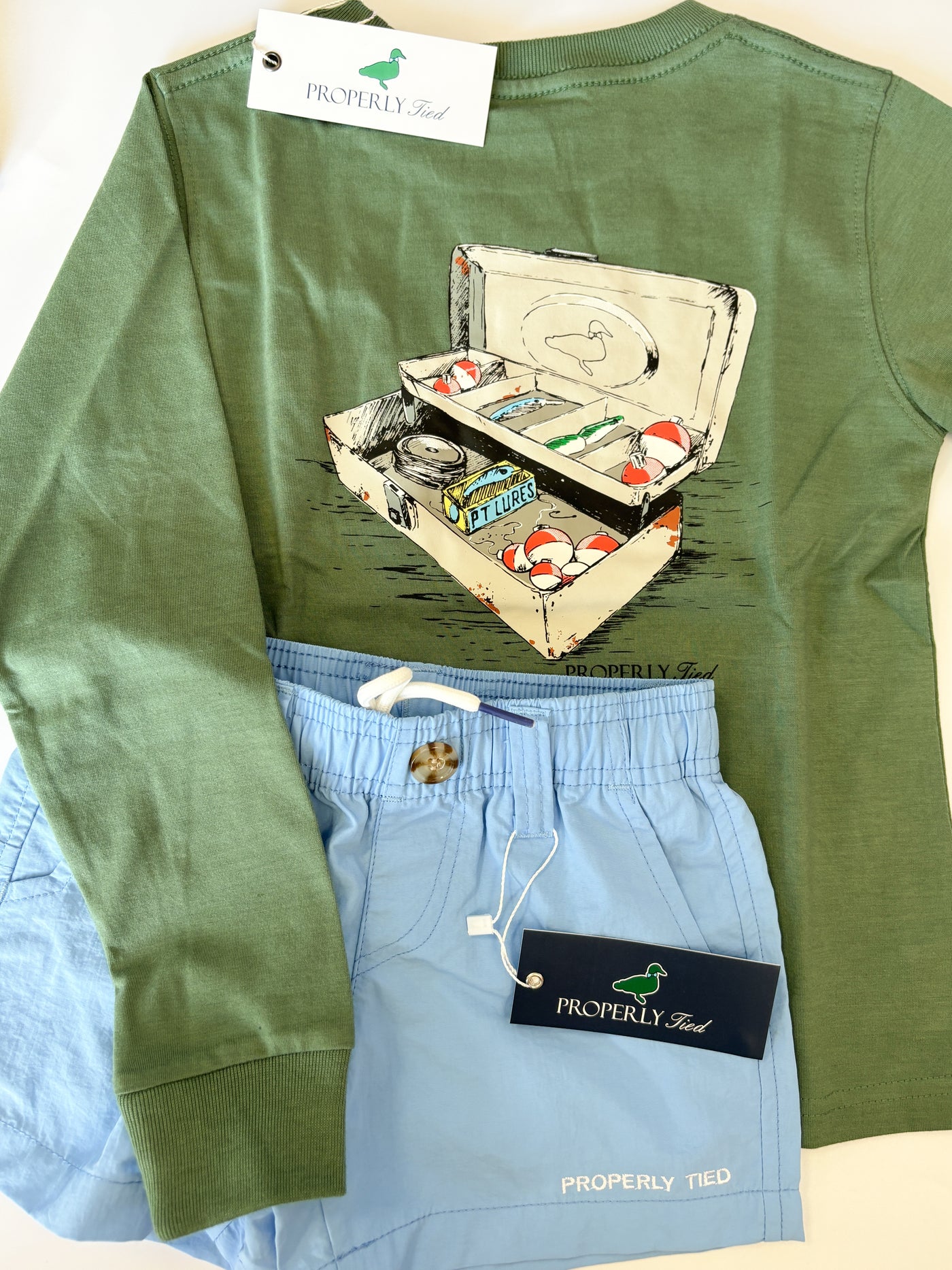 Boys Tackle Box LS Fern Green