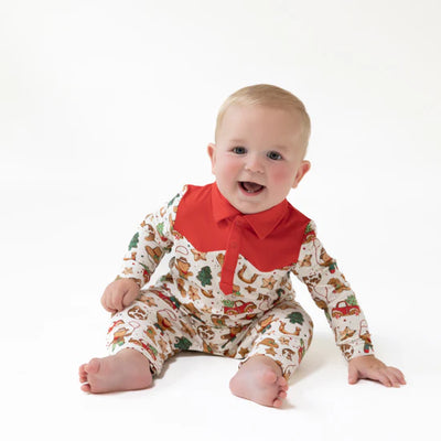 Cowboy Christmas Long Sleeve Cowboy Romper