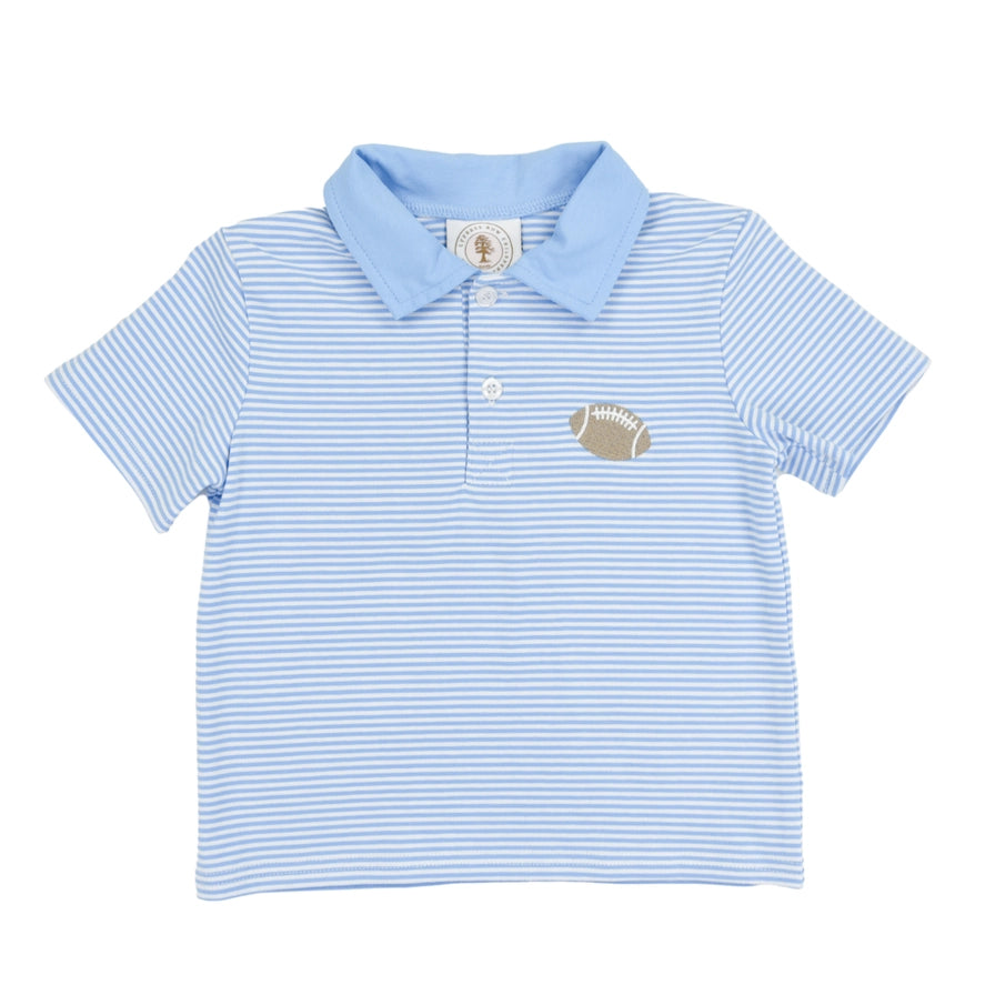Powder Blue Stripe Tailgate Polo