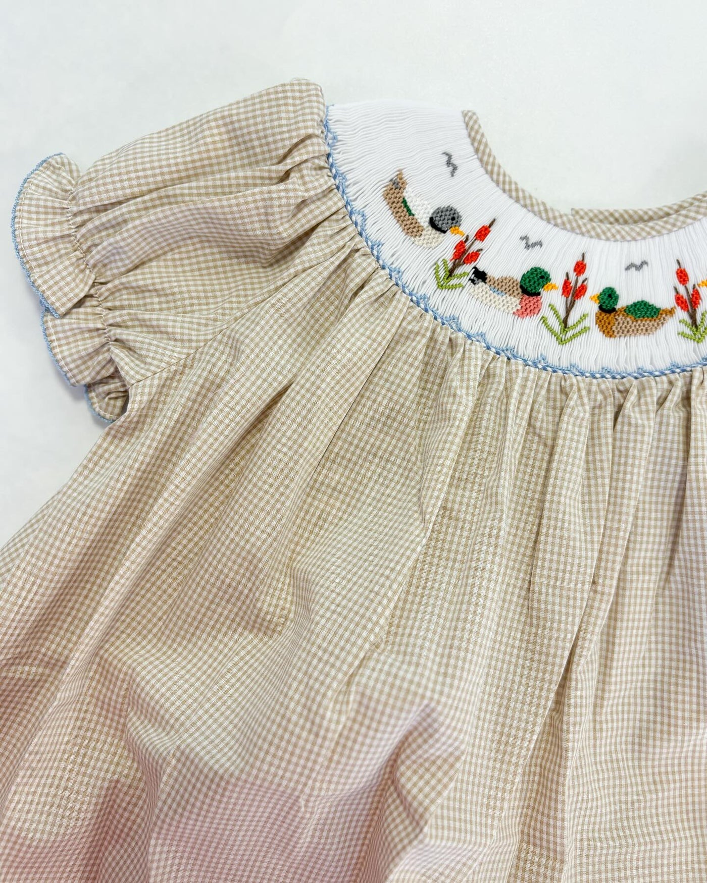 Lulu Bebe Emma Duck Smocked Dress