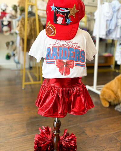Lumberton Raiders Bow on Bella Canvas Tee