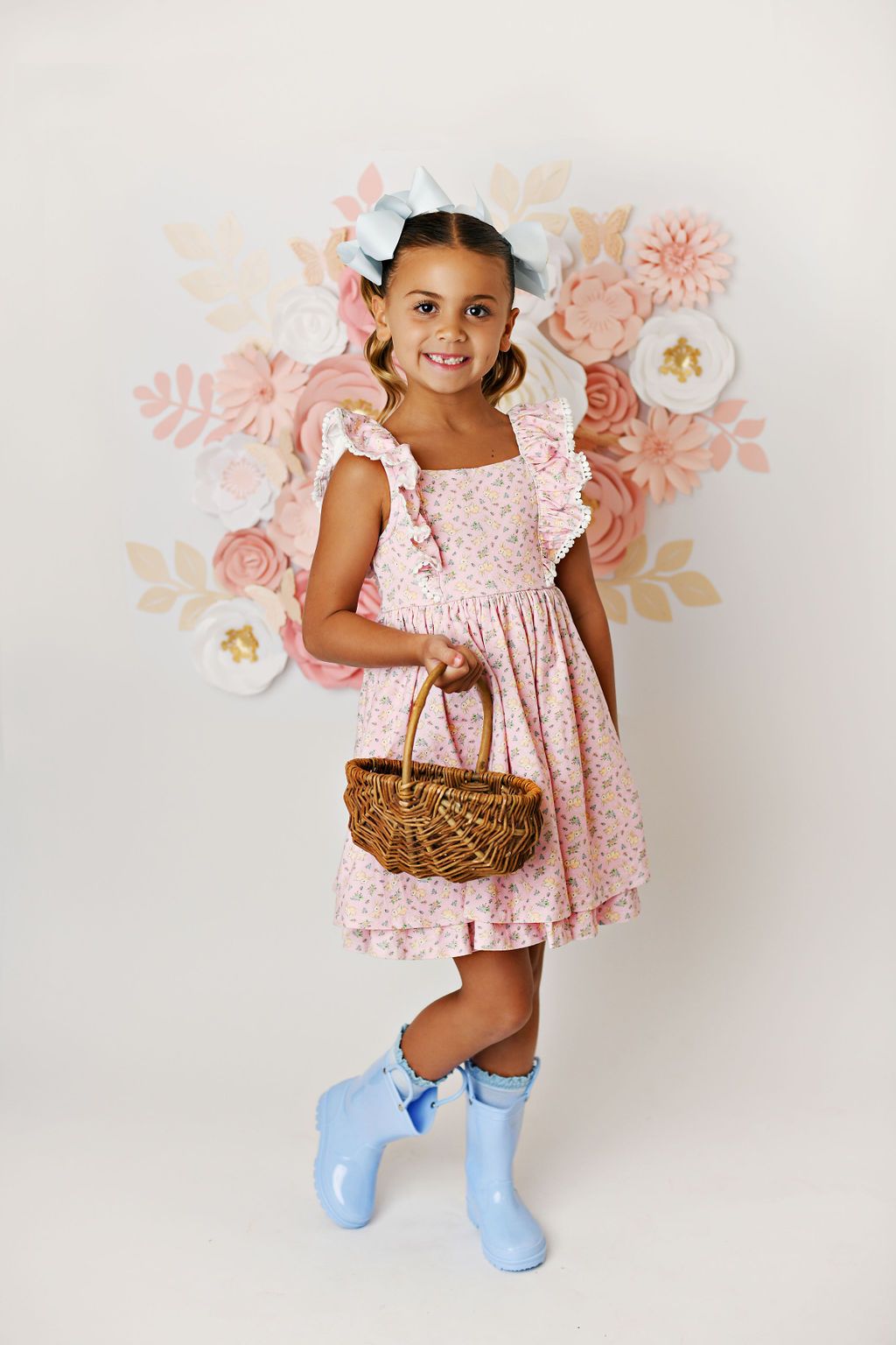 Spring Bunny Pinafore Dress