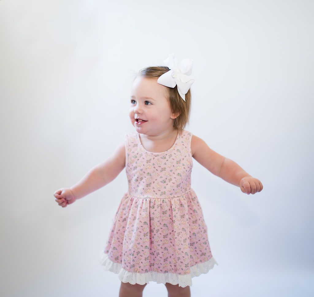 Spring Bunny Bubble Eyelet Dress