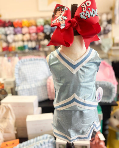 Shimmer Cheer Suit in Light Blue Game Day
