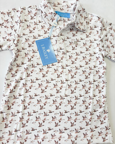 Duck on Tan SS Performance Polo