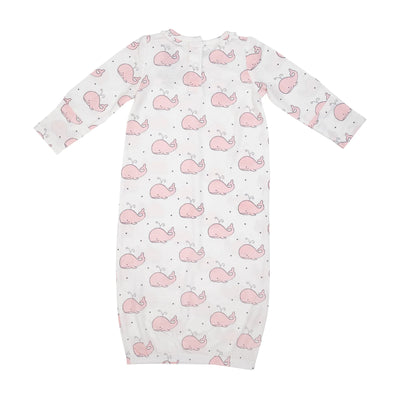 Angel Dear Bubbly Whale Pink Kimono Gown