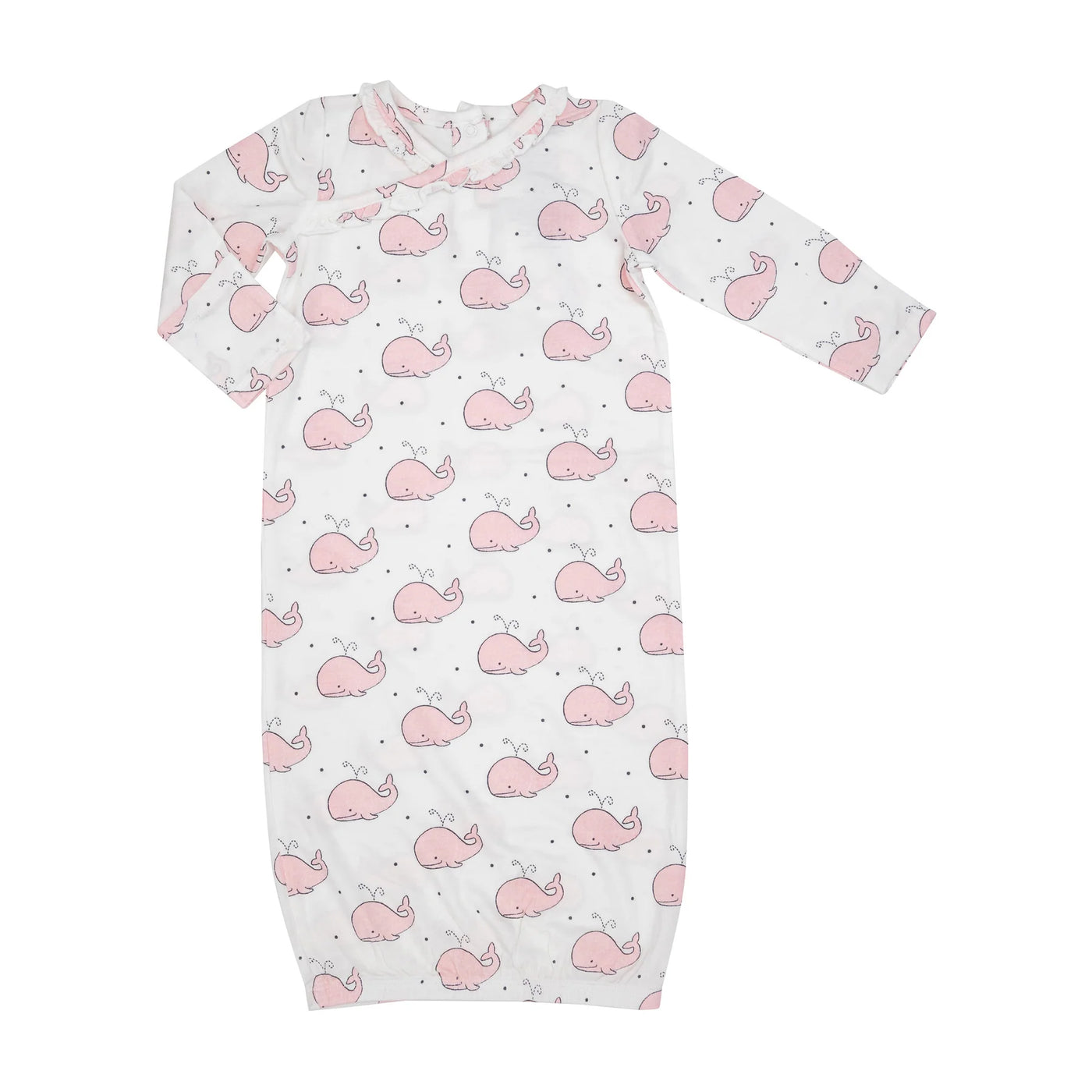 Angel Dear Bubbly Whale Pink Kimono Gown