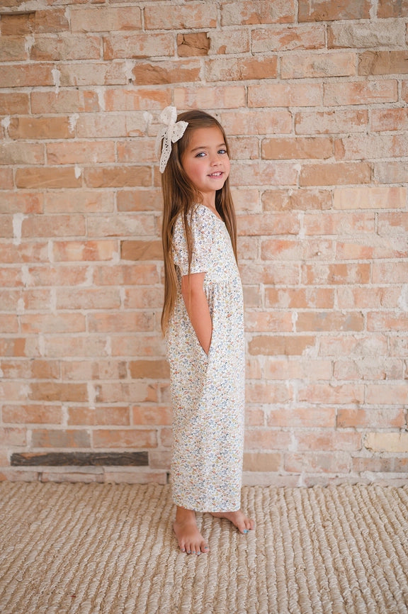 Puff Leggy Romper in Dreamy Meadows