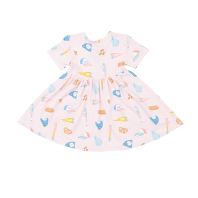 ANGEL DEAR SOFTBALL TWIRLY S/S DRESS