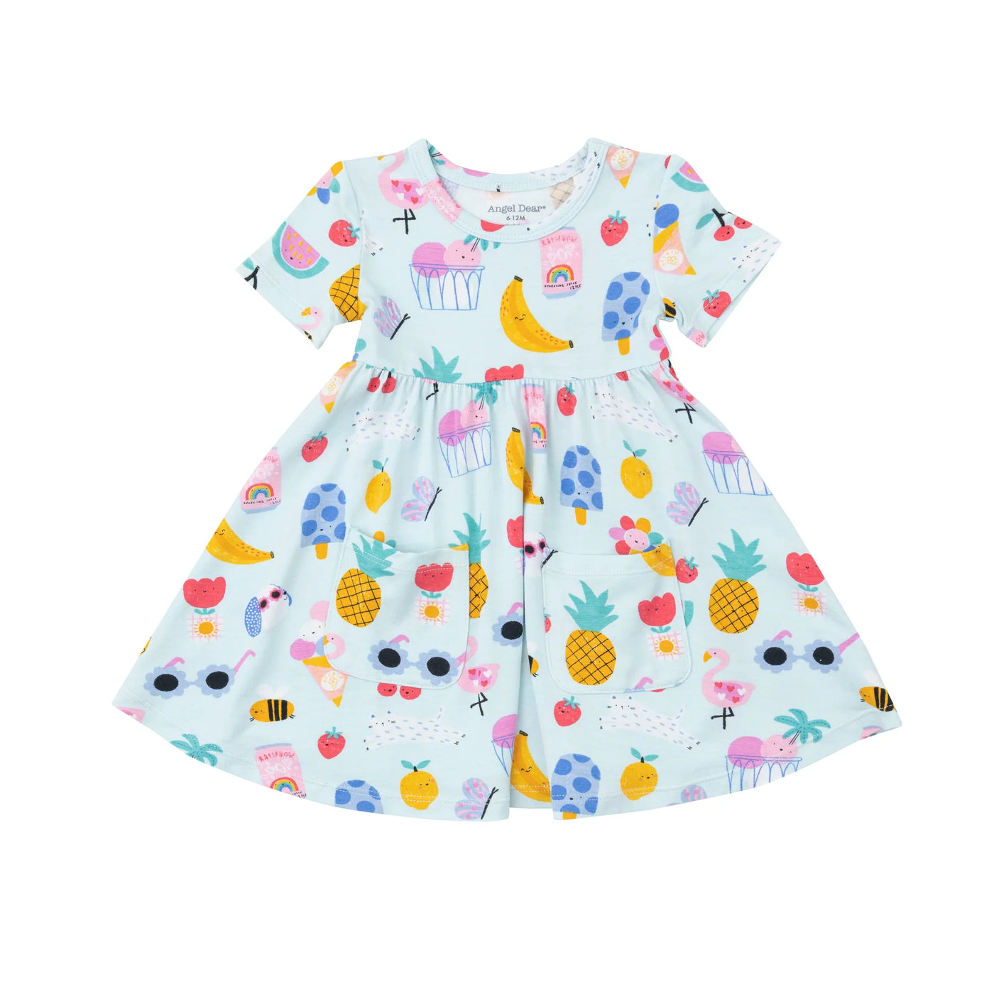 ANGEL DEAR ICE CREAM GIGGLES TWIRLY S/S DRESS 1