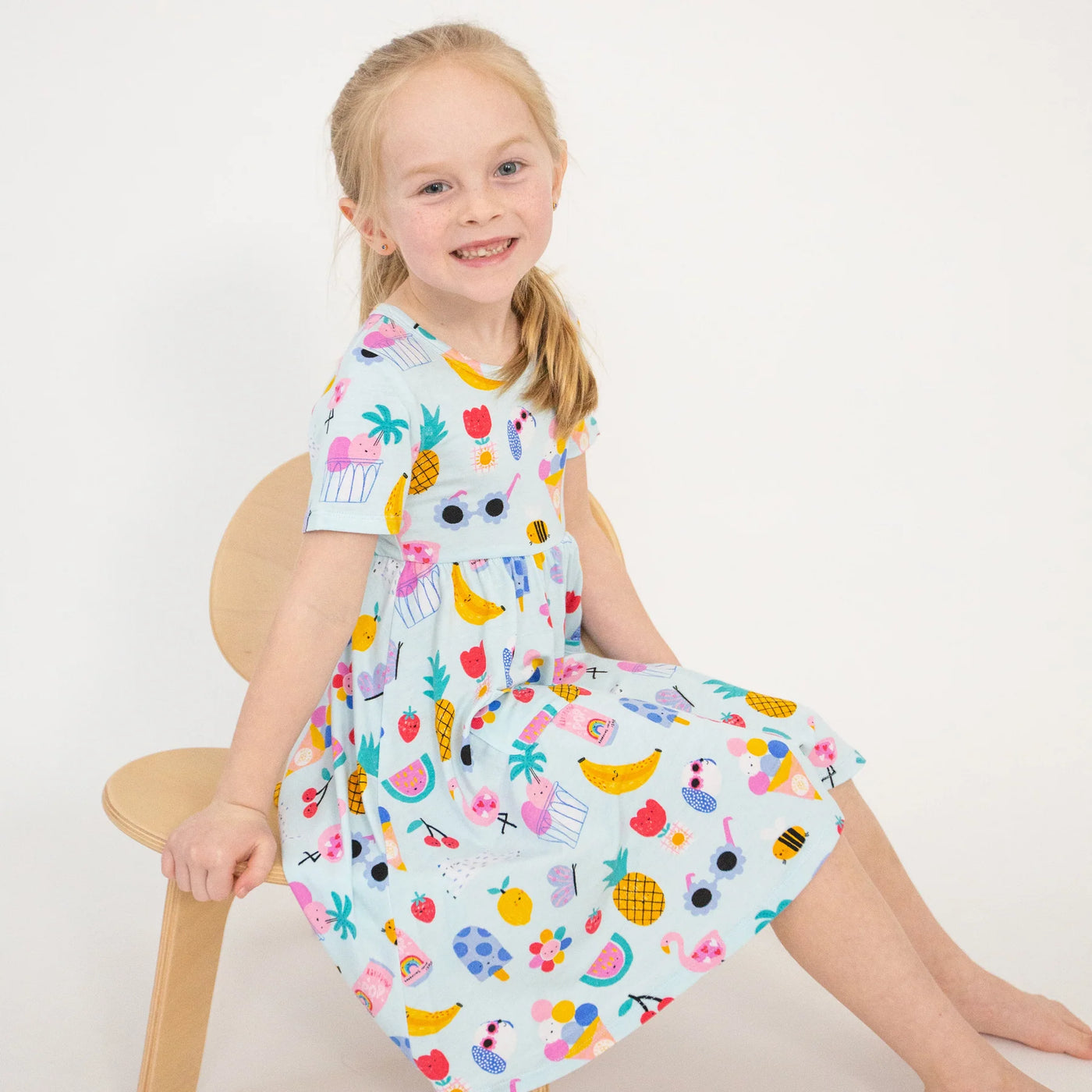 ANGEL DEAR ICE CREAM GIGGLES TWIRLY S/S DRESS 1