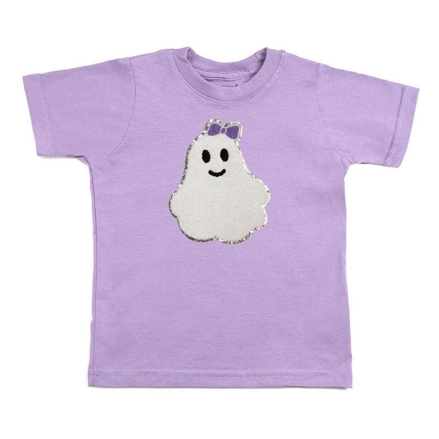 Girly Ghost Patch Halloween Short Sleeve T-Shirt