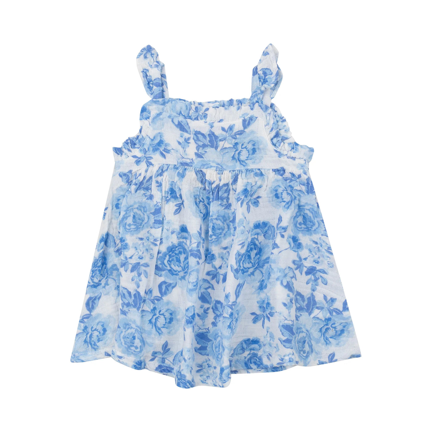 ANGEL DEAR ROSES IN BLUE PAPERBAG RUFFLE SUNDRESS