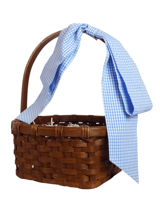 Easter Basket Bow in Blue Gingham