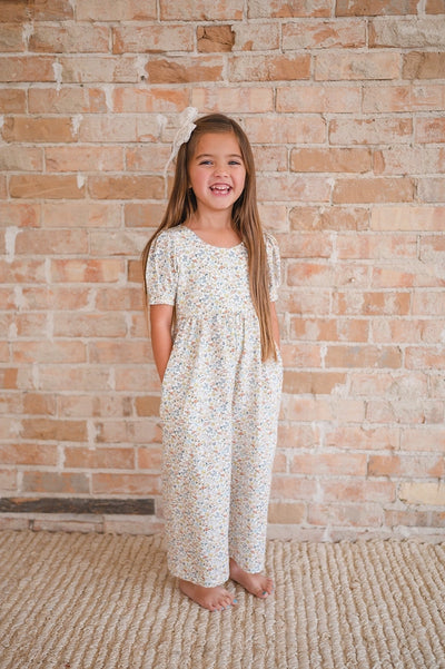Puff Leggy Romper in Dreamy Meadows