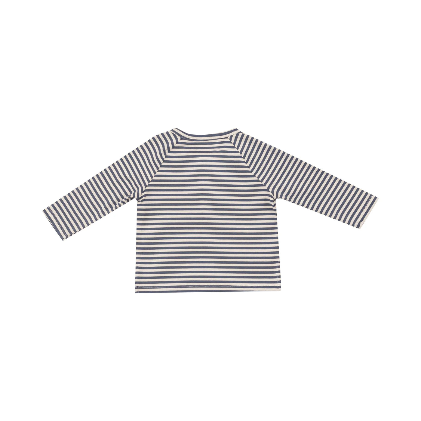 Navy & Oat Stripe - L/S Raglan Henley