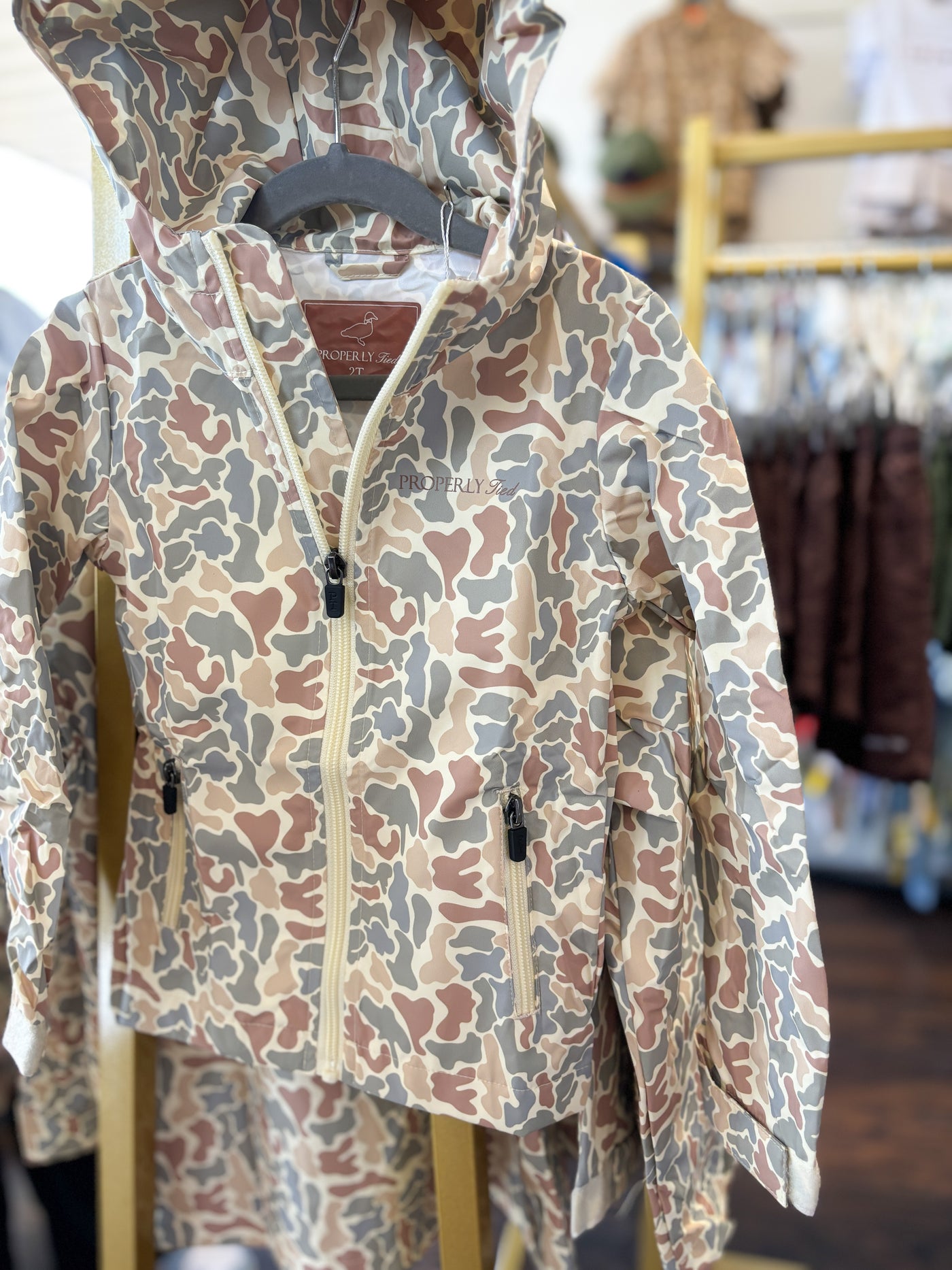 Boys Canopy Rain Jacket Field Camo