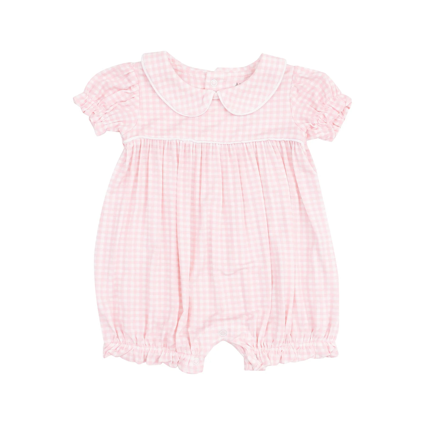 Mini Gingham Classic Puff Sleeve Baby Doll Bubble