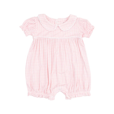 Mini Gingham Classic Puff Sleeve Baby Doll Bubble