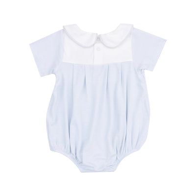 Stripe Classic Blue Classic Box Pleat Bubble