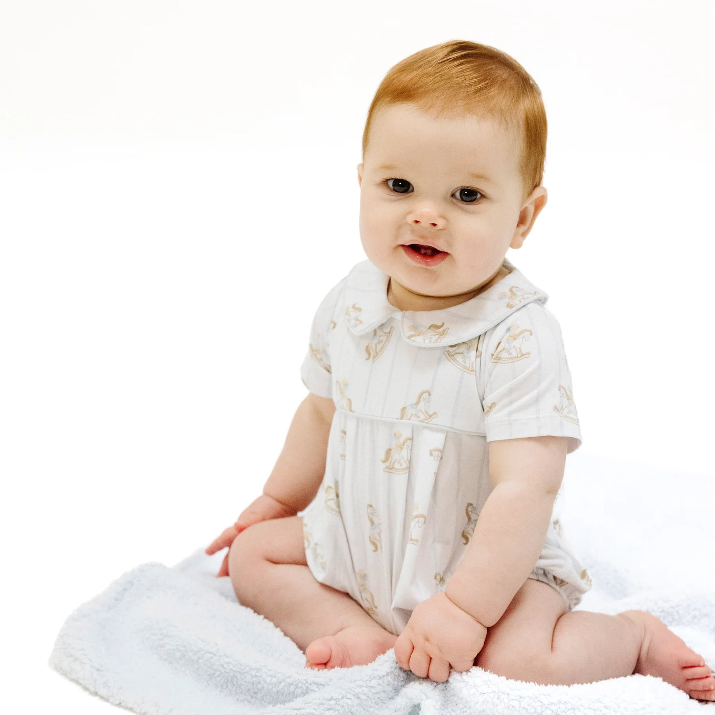 Vintage Rocking Horse Classic Box Pleat Bubble