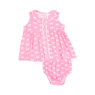 The Jill- Peter Pan Button Front Dress W/ Ric Rac Trim And Dc