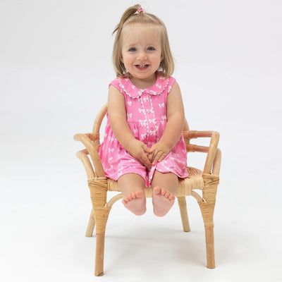 The Jill- Peter Pan Button Front Dress W/ Ric Rac Trim And Dc