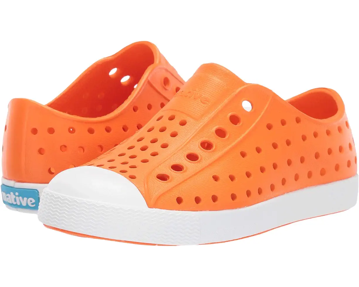 Native Shoes Jefferson Slip-on Sneakers - City Orange/Shell White
