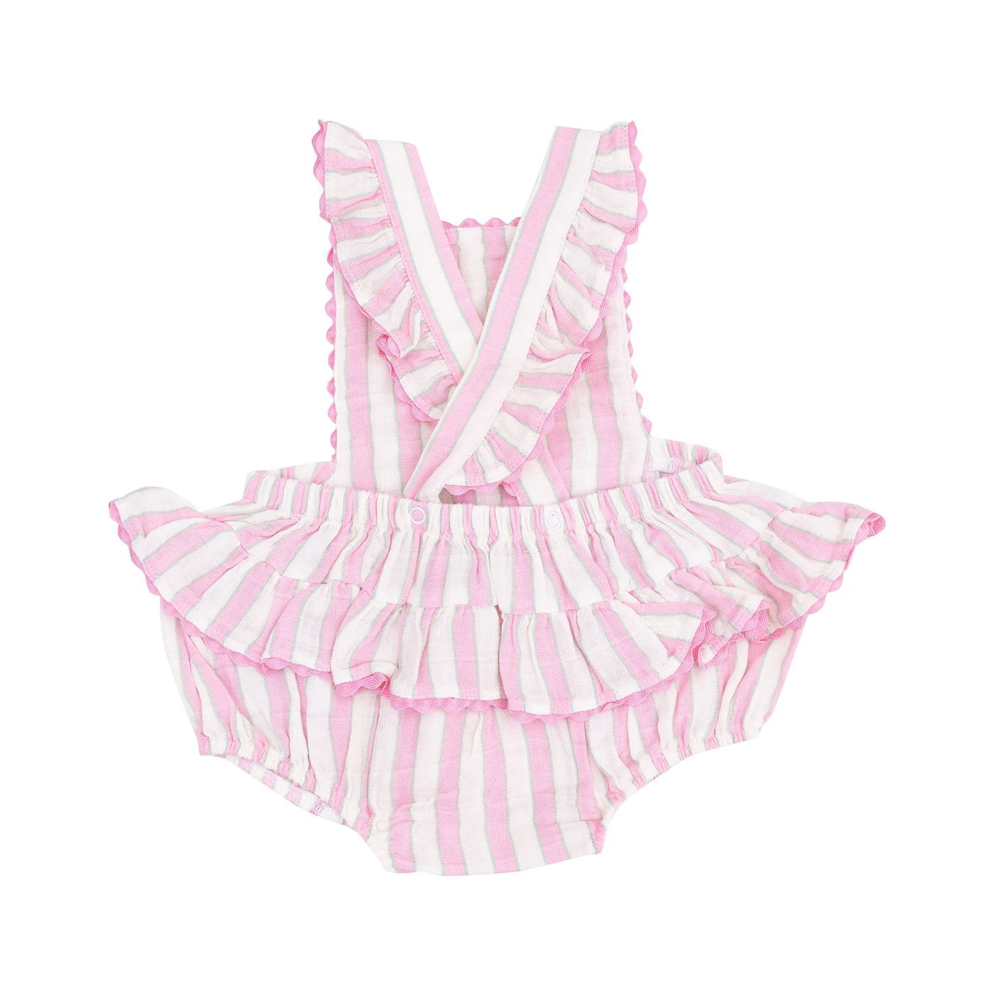 Candy Stripe Ric-Rac Ruffle Sunsuit