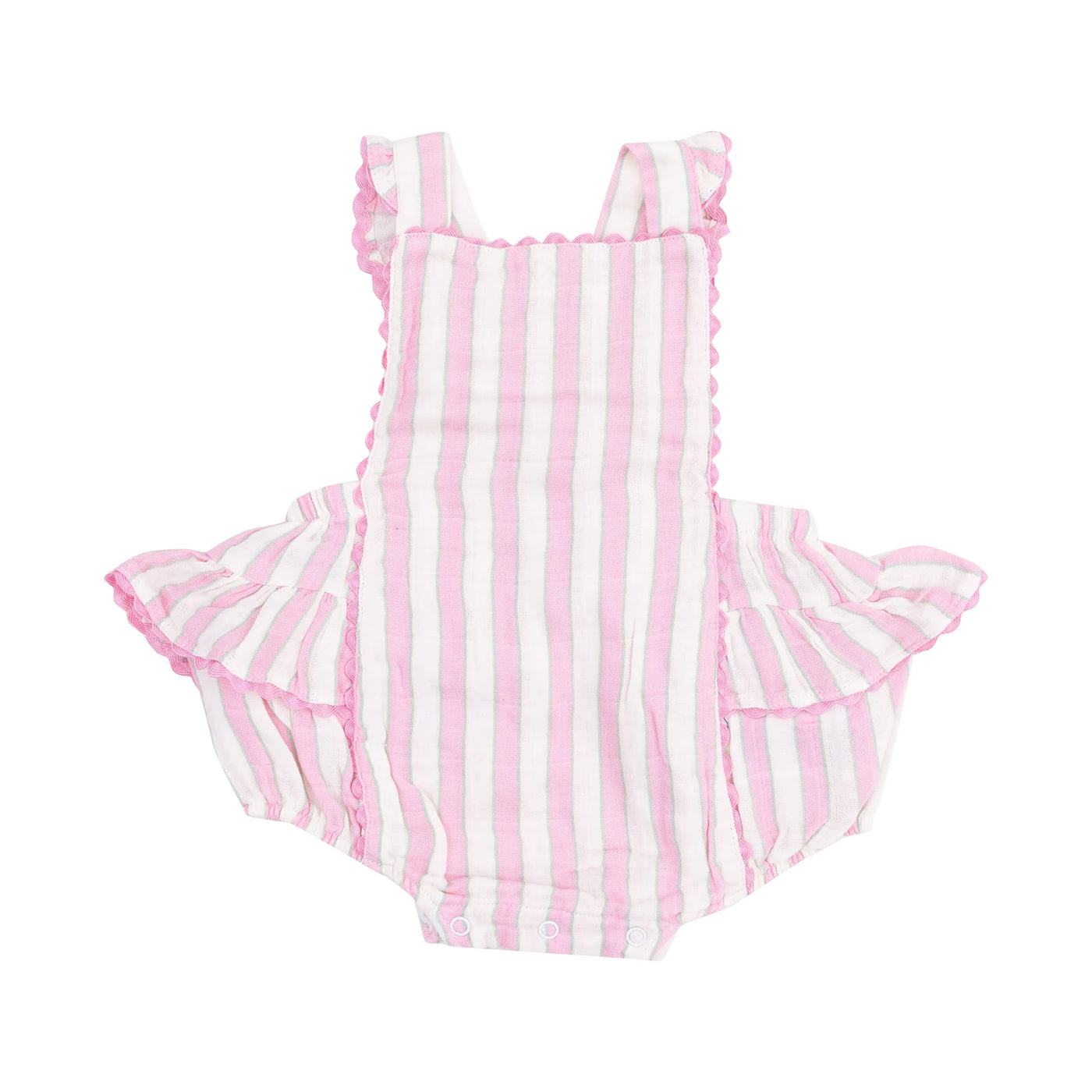 Candy Stripe Ric-Rac Ruffle Sunsuit