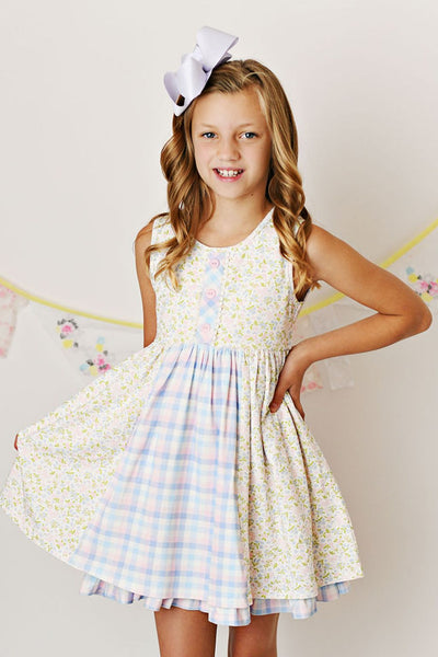 Serendipity Clothing Co. Springtime Blues Layered Tier Dress