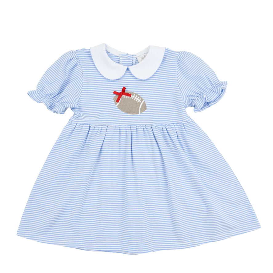 Powder Blue Stripe Tailgate Dress