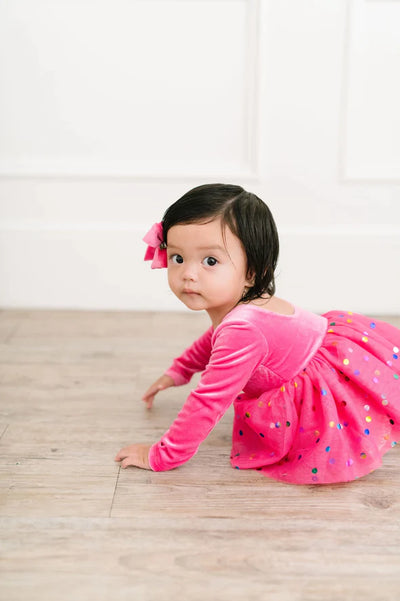 Carly Romper in Confetti Pop | Baby Bubble