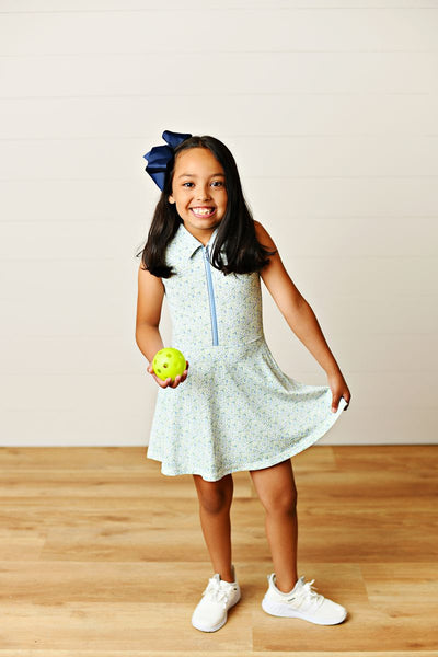 SWOON ACTIVE FLORAL COLLAR TENNIS DRESS
