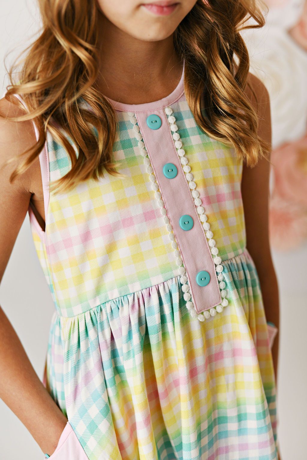 Rainbow Gingham Dress
