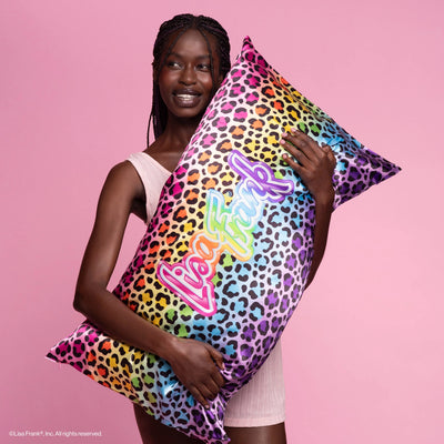 Lisa Frank X Kitsch Standard Satin Pillowcase - Rainbow Leopard