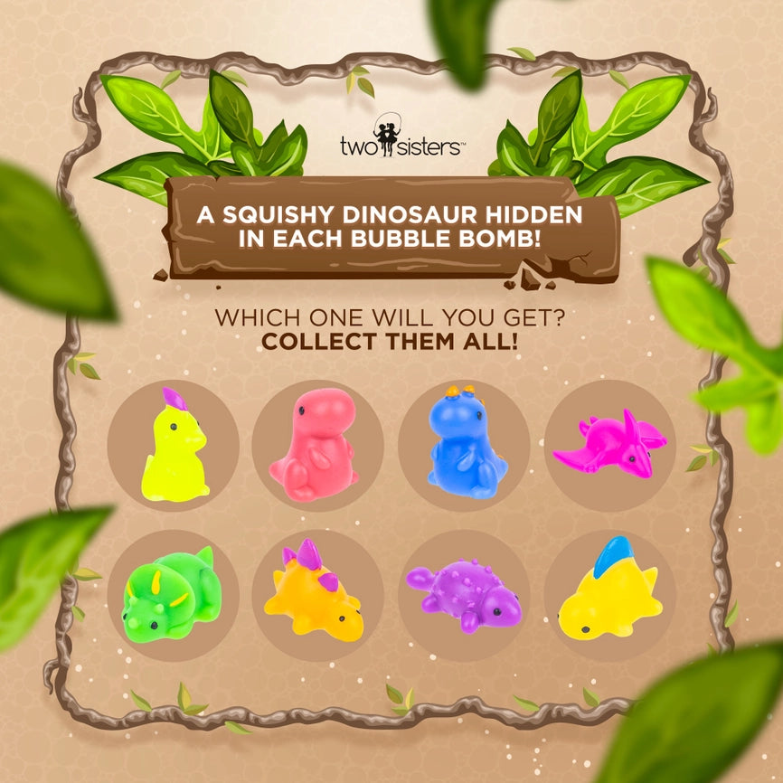 Dinosaur Bath Bombs For Kids with Toy Surprises