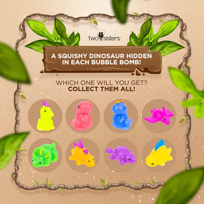 Dinosaur Bath Bombs For Kids with Toy Surprises