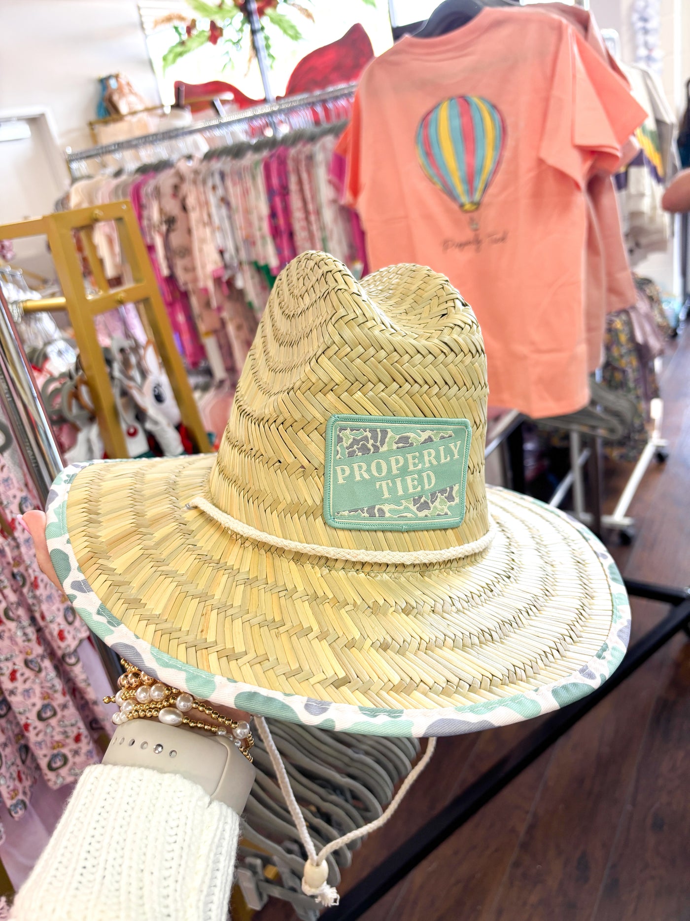 Boys Cabo Staw Hat Sage Camo