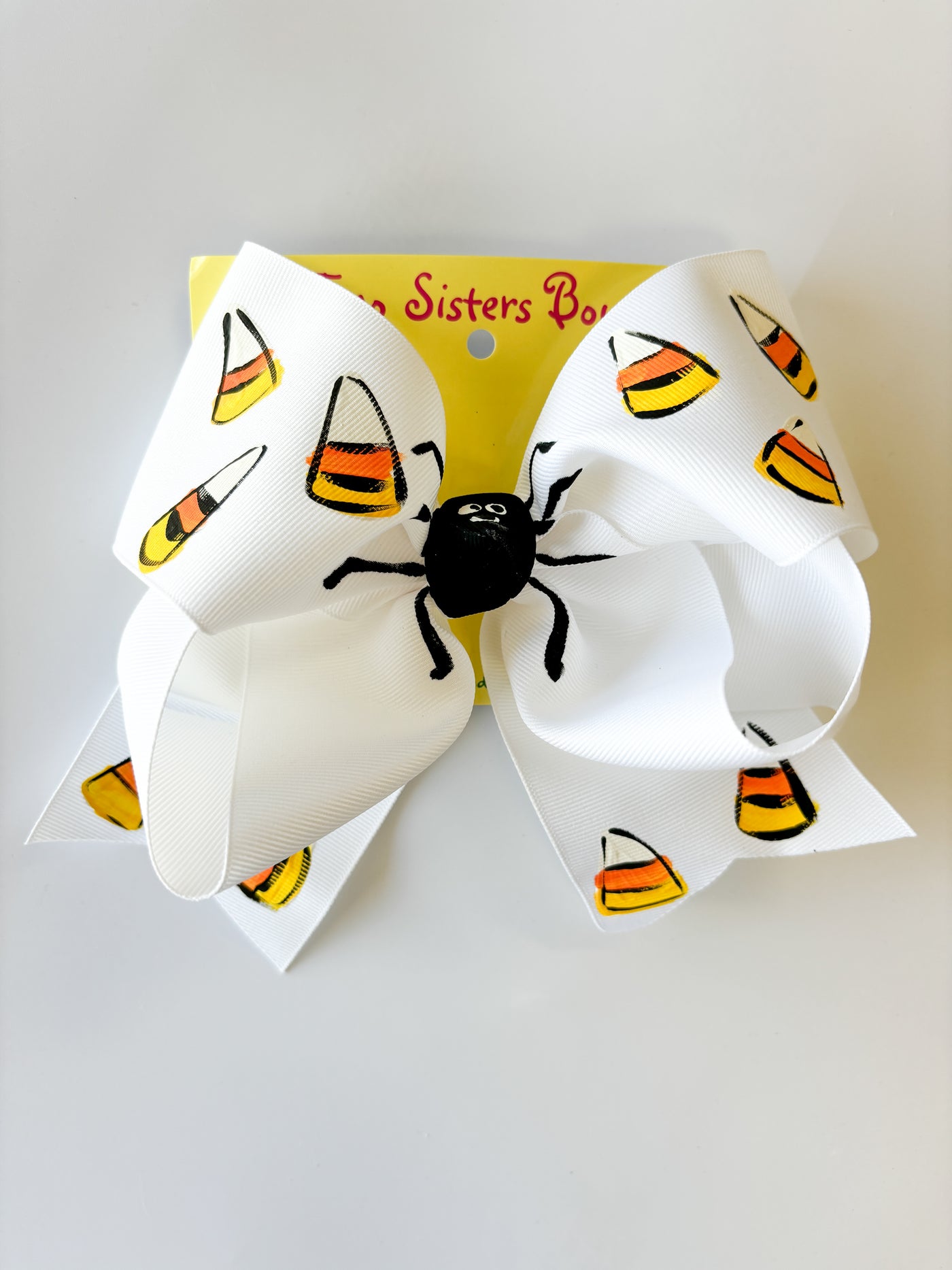 Two Sisters Bows Hand Painted Spider Corn XL Bow