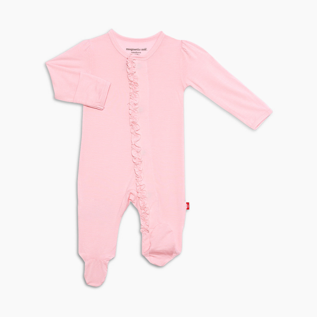 Pink Dogwood Modal Magnetic Ruffle Footie