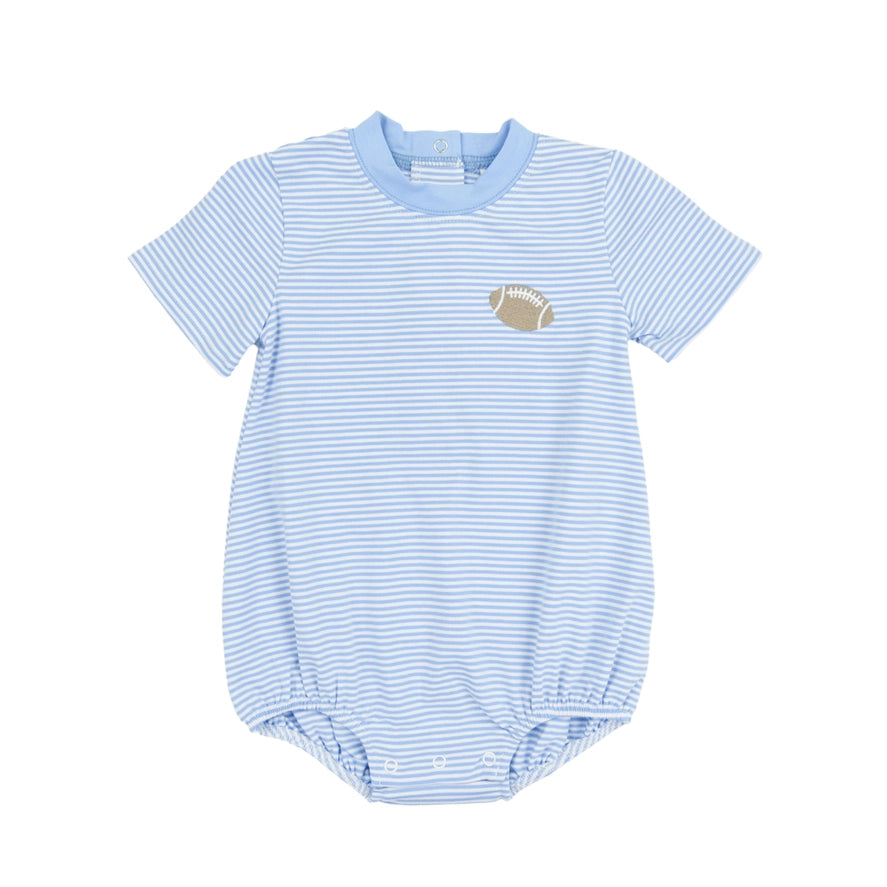 Powder Blue Stripe Tailgate Boys Bubble